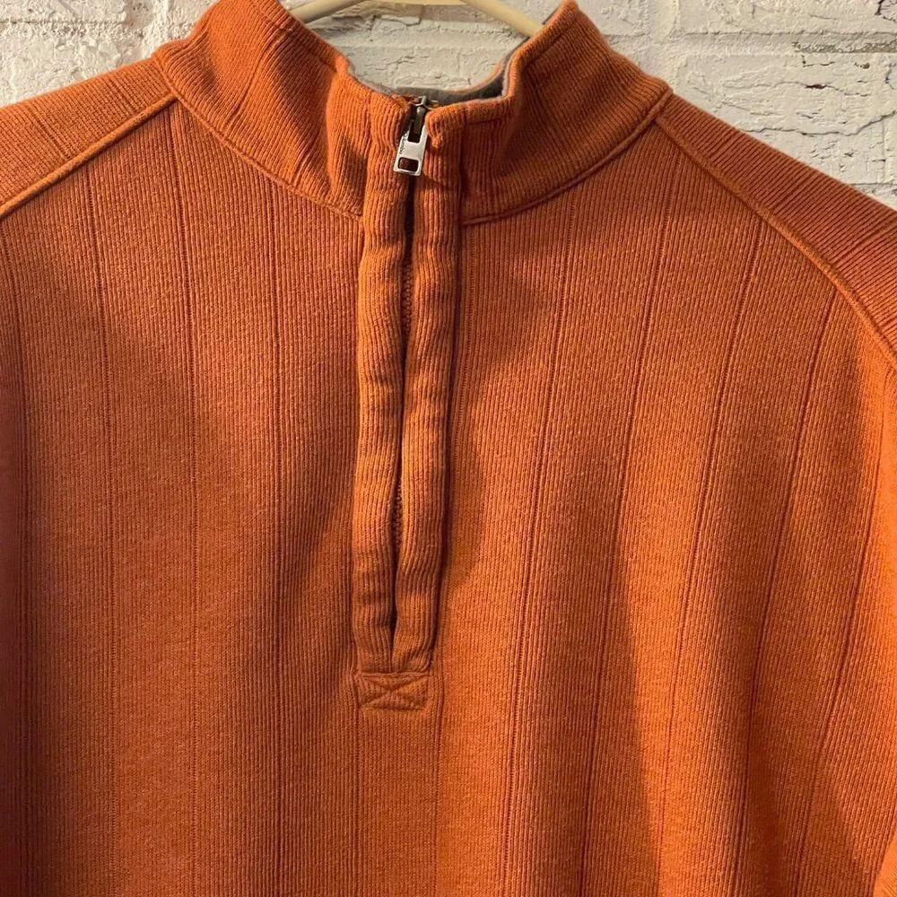 Columbia Men's Half Zip Long Sleeve Pullover Burnt Orange Large - Picture 2 of 9